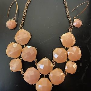 Bib necklace and earrings set
